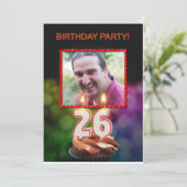 写真の追加, 26th Birthdayパーティーの招待 招待状 (スタンド正面)