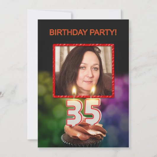 写真の追加, 35th誕生日パーティーへの招待 招待状 (正面)