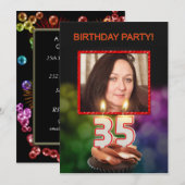 写真の追加, 35th誕生日パーティーへの招待 招待状 (正面/裏面)