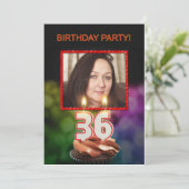 写真の追加, 36th Birthdayパーティーへの招待 招待状 (スタンド正面)