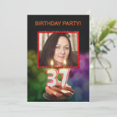 写真の追加, 37th Birthdayパーティーの招待 招待状 (スタンド正面)