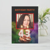 写真の追加， 43rd誕生日パーティーの招待 招待状 (スタンド正面)