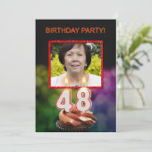 写真の追加, 48th Birthdayパーティーの招待 招待状 (スタンド正面)