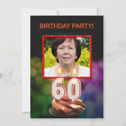 写真の追加, 60th Birthdayパーティーへの招待 招待状 (正面)