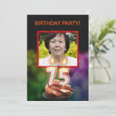 写真の追加, 75th Birthdayパーティーへの招待 招待状 (スタンド正面)