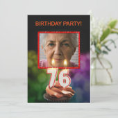 写真の追加, 76th Birthdayパーティーへの招待 招待状 (スタンド正面)