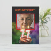 写真の追加, 77th Birthdayパーティーへの招待 招待状 (スタンド正面)