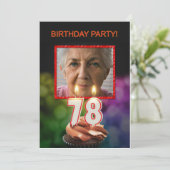 写真の追加, 78th Birthdayパーティーの招待 招待状 (スタンド正面)