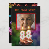 写真の追加, 88th Birthdayパーティーの招待 招待状 (正面/裏面)