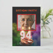 写真の追加， 94th Birthdayパーティーへの招待 招待状 (スタンド正面)