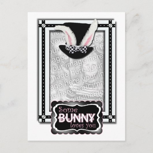 写真の追加 – Bunny Loves You ポストカード (正面)