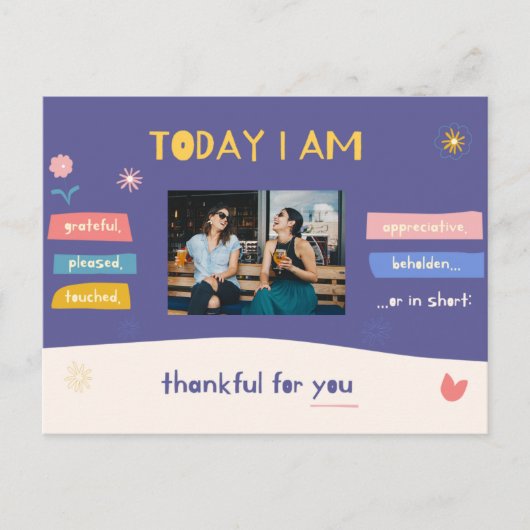 写真の追加 – Cute Personal 感謝してい General  ポストカード (正面)