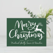 写真の追加 | Merry Christmasトナカイ 招待状 (スタンド正面)