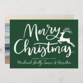 写真の追加 | Merry Christmasトナカイ 招待状 (正面/裏面)
