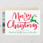 写真の追加 | Merry Christmasトナカイ 招待状 (正面/裏面)