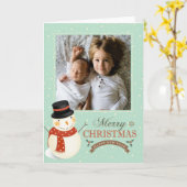 写真の追加 | Merry Christmas雪だるま カード (黄色い花)