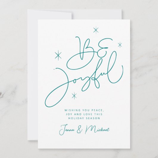 写真の追加 | Merry Christmas Be Joyful 招待状 (正面)