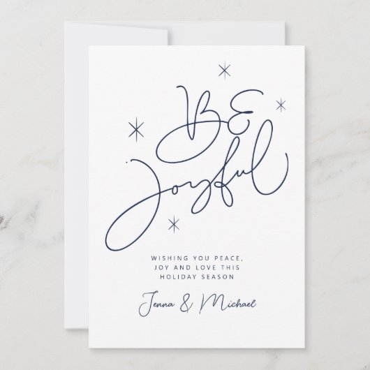 写真の追加 | Merry Christmas Be Joyful 招待状 (正面)