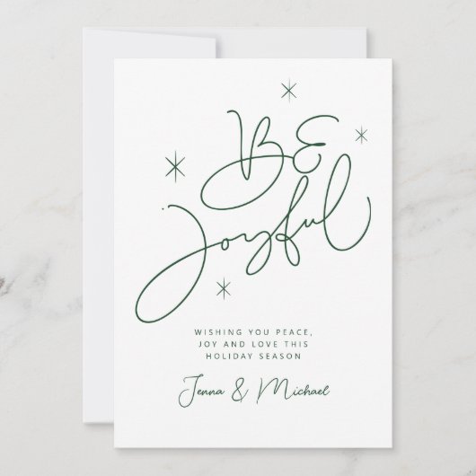 写真の追加 | Merry Christmas Be Joyful 招待状 (正面)