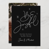 写真の追加 | Merry Christmas Be Joyful 招待状 (正面/裏面)