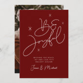 写真の追加 | Merry Christmas Be Joyful 招待状 (正面/裏面)