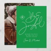 写真の追加 | Merry Christmas Be Joyful 招待状 (正面/裏面)
