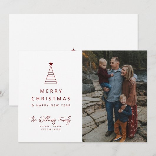 写真の追加 | Merry Christmas Geo Tree 招待状 (正面/裏面)