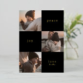 写真の追加 | Merry Christmas PEACE JOY LOVE 箔シーズンカード (立ち正面)