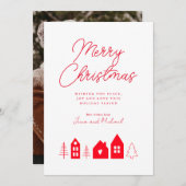 写真の追加 | Merry Christmas Town 招待状 (正面/裏面)
