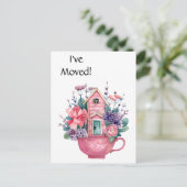 写真の追加、Pink Fairytale Homeはがきを移動 ポストカード (スタンド正面)