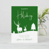 写真の追加 | Winter Deer Snowflakes 招待状 (スタンド正面)