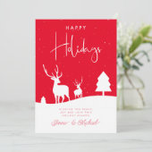 写真の追加 | Winter Deer Snowflakes 招待状 (スタンド正面)