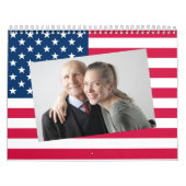 写真の追加American Flag Patriotic 2025 カレンダー (カバー)