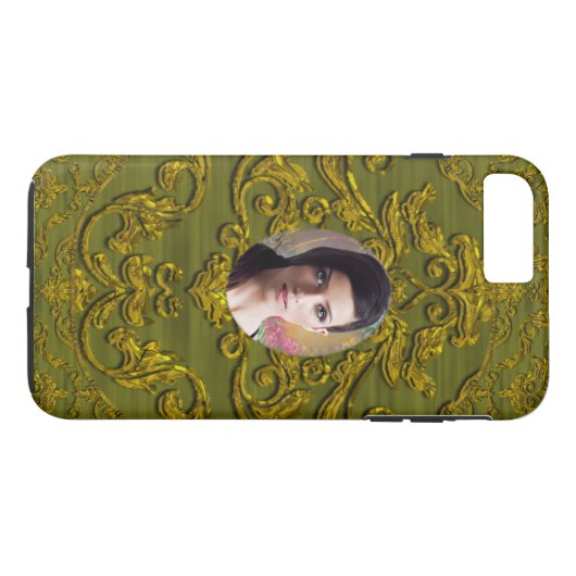 写真の追加Damask Chic Plus Case-Mate iPhoneケース (裏面(横))