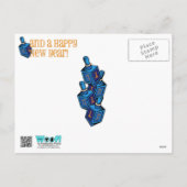 写真の追加Hanukkah お洒落 Dreidel シーズンポストカード (裏面)