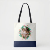 写真の追加MommyとMeのカラフルフローラリース トートバッグ (正面)