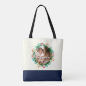 写真の追加MommyとMeのカラフルフローラリース トートバッグ (裏面)