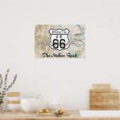 写真の追加Route 66 Map Poster ポスター (キッチン)