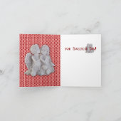 写真の追加Sweetest Day Cherubs キスをする カード (内部)