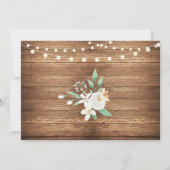 写真の退職パーティーの素朴な木製のヒマワリ 招待状 (裏面)