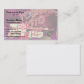 写真の透かしの背景のテンプレート 名刺 (正面/裏面)