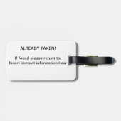 写真の選択の結婚 ラゲッジタグ (裏面横)