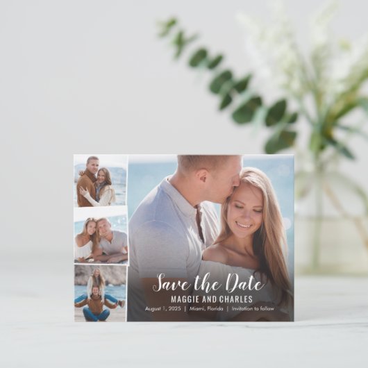 写真の重ね合わせ日付はがきを保存 ポストカード (スタンド正面)