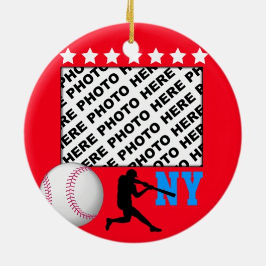 写真の野球チームのオーナメントを加えて下さい セラミックオーナメント (裏面)