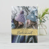 写真の金ゴールドはです私の新婦付添人の提案決定します 招待状 (スタンド正面)