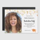 写真の金星 卒業パーティー マグネット招待状 (正面/裏面)