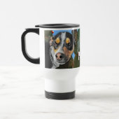 写真の雑種犬のマグ トラベルマグ (左)