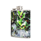 写真の霜で覆われたヒイラギとベリー フラスク (左)