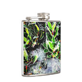 写真の霜で覆われたヒイラギとベリー フラスク (右)