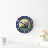 写真の青カスタム色をモダン作エレガント成 ラウンド壁時計 (ホーム)